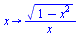 proc (x) options operator, arrow; `/`(`*`(sqrt(`+`(1, `-`(`*`(`^`(x, 2)))))), `*`(x)) end proc