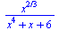 `/`(`*`(`^`(x, `/`(2, 3))), `*`(`+`(`*`(`^`(x, 4)), x, 6)))