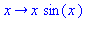 proc (x) options operator, arrow; x*sin(x) end proc